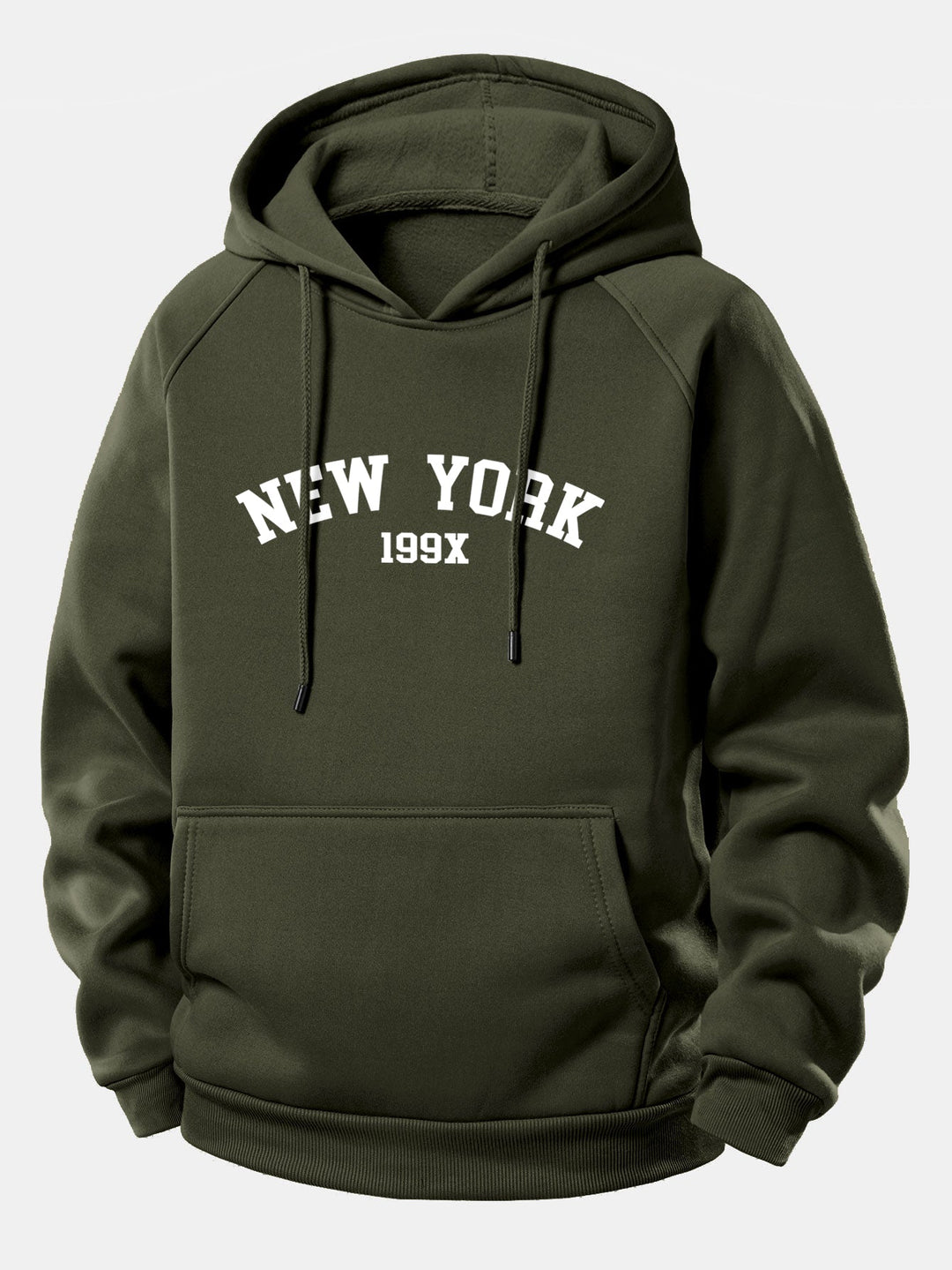 New York Print Drawstring Hoodie