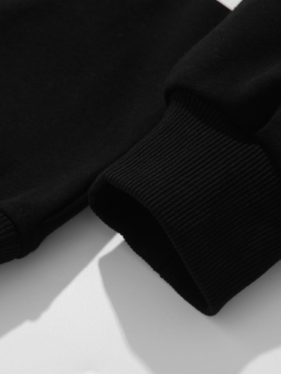 Relax Fit Color Block Patchwork Polo Sweatshirt & Straight Leg Pleated Pintuck Sweatpants