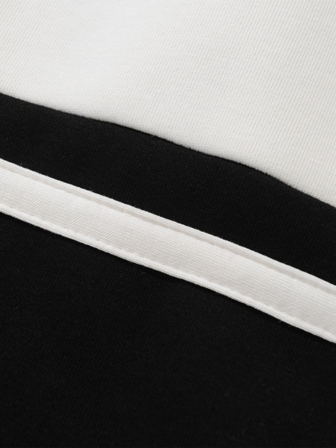 Relax Fit Color Block Patchwork Polo Sweatshirt