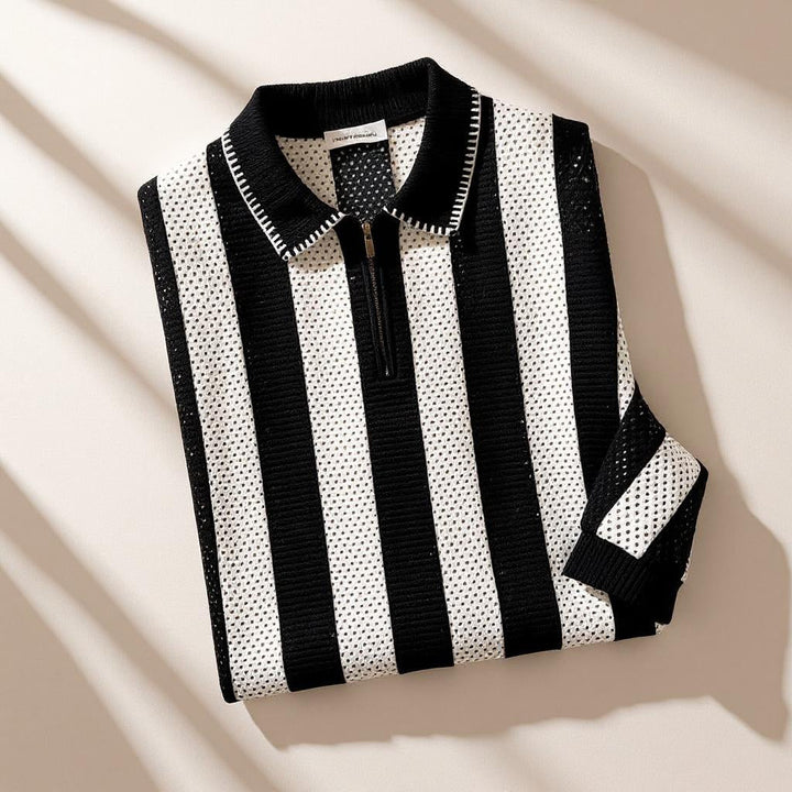 VALENTINO PIERO PERFORATED POLO