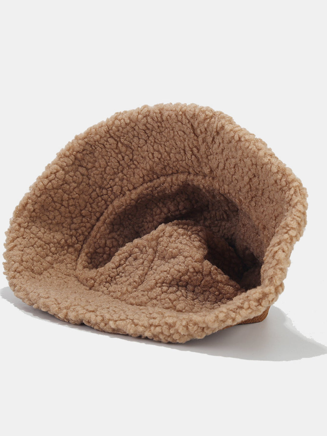 Retro Corduroy And Lambswool Patchwork Double-sided Plush Bucket Hat