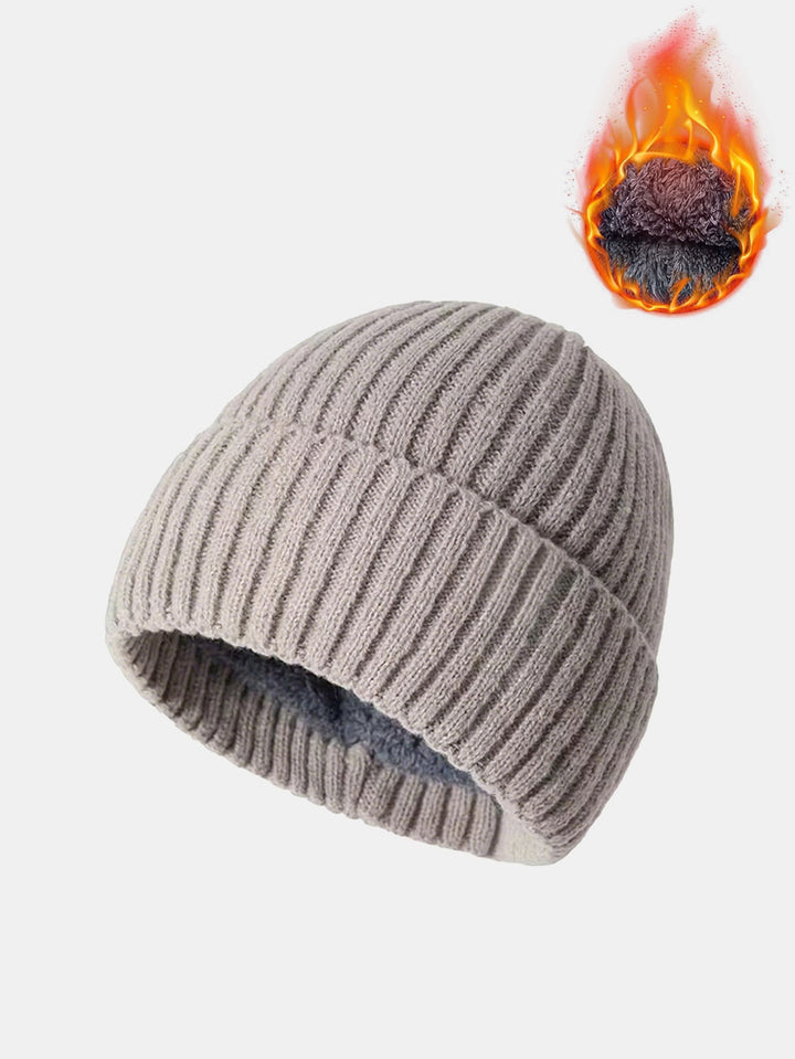Unisex Warm Thick Windproof Knit Beanie Hat