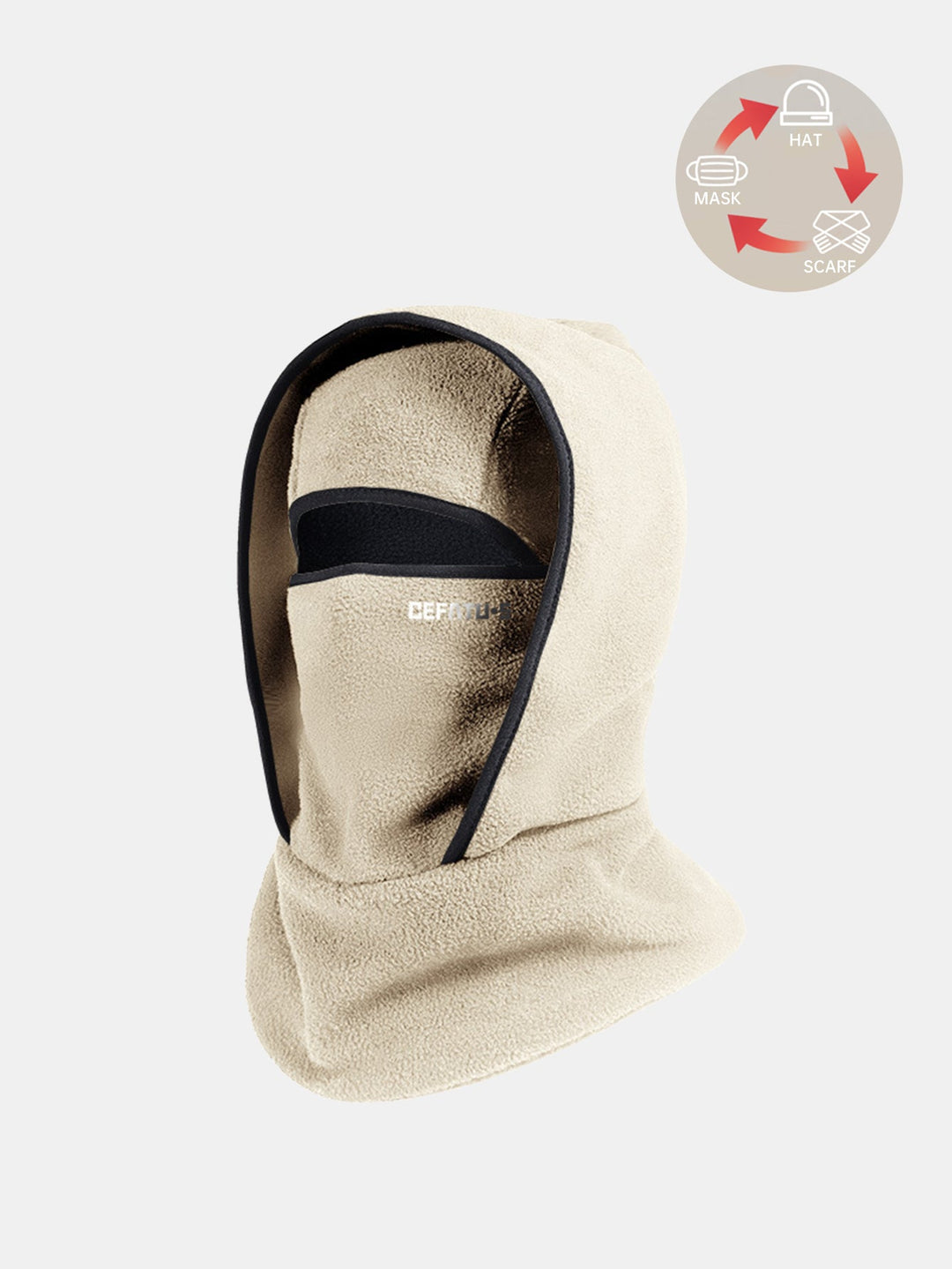 Outdoor Winter Warmth Three-in-one Design Balaclava Hat