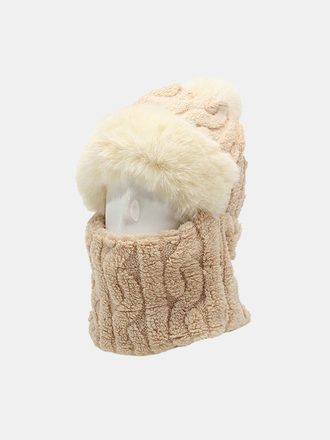 Winter Warm Thickened Full Coverage Fleece-Lined Balaclava Hat With Ear Flap Face Mask