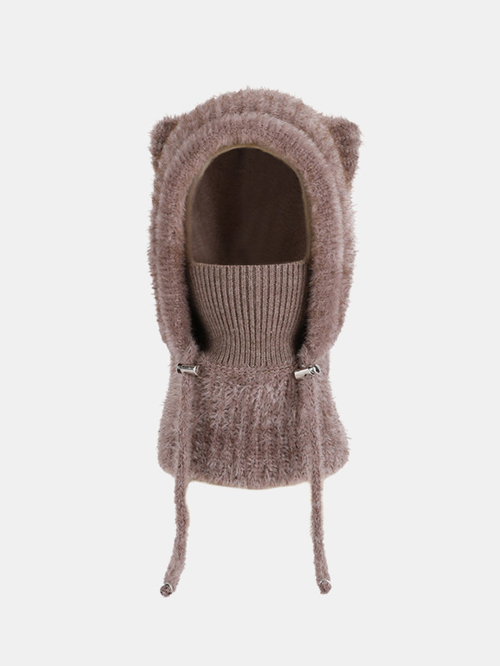 3-in-1 Fleece Lined Balaclava Knit Hat With Scarf Face Mask