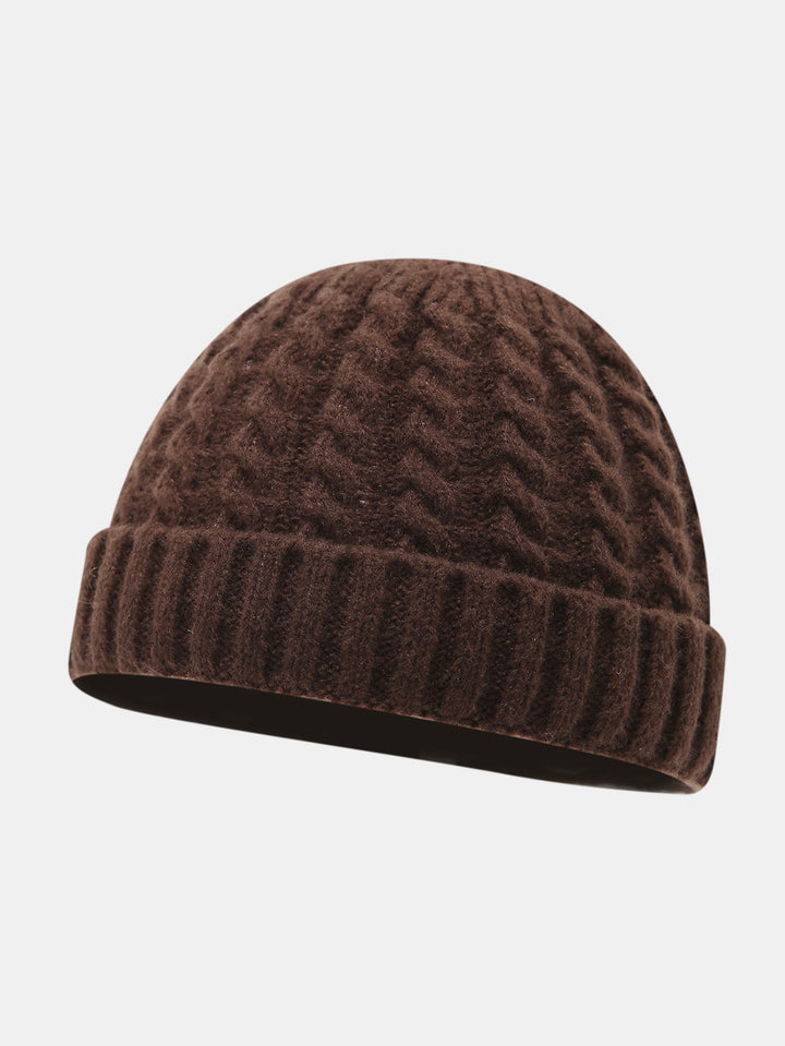 Warm Vintage Cable Knit Beanie Hat