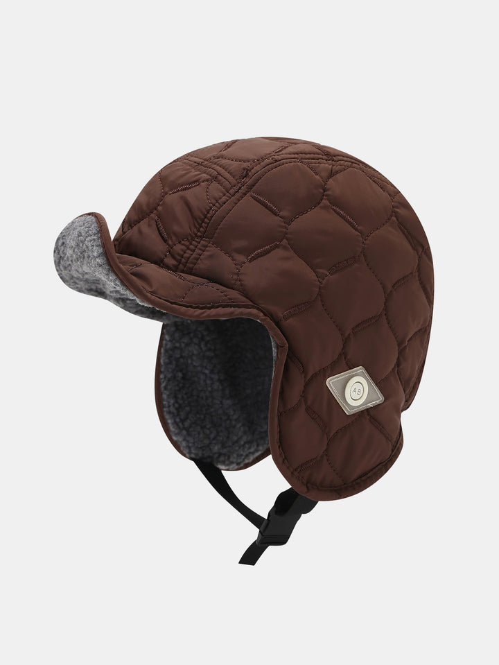 Winter Thickened Plush Warm Earflap Hat Reversible Design For Wearing On Both Sides