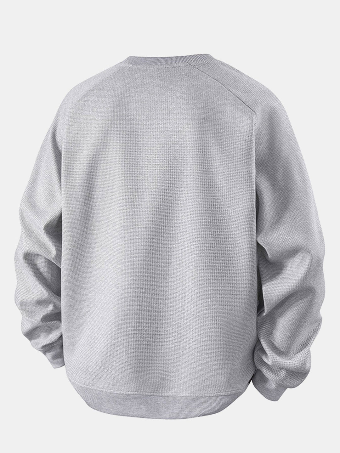 Relax Fit Waffle Crew Neck Sweatshirt