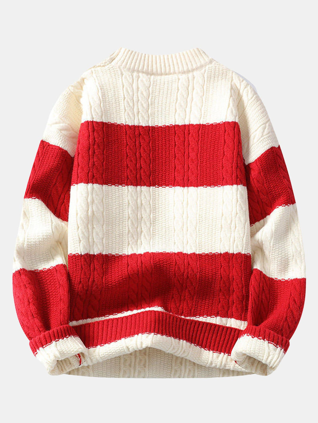 Striped Twist Jacquard Sweater