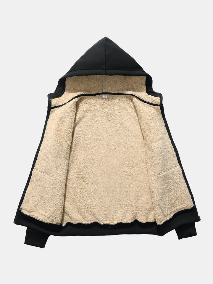 Teddy Lined Zip Up Hoodie & Jogger Pants