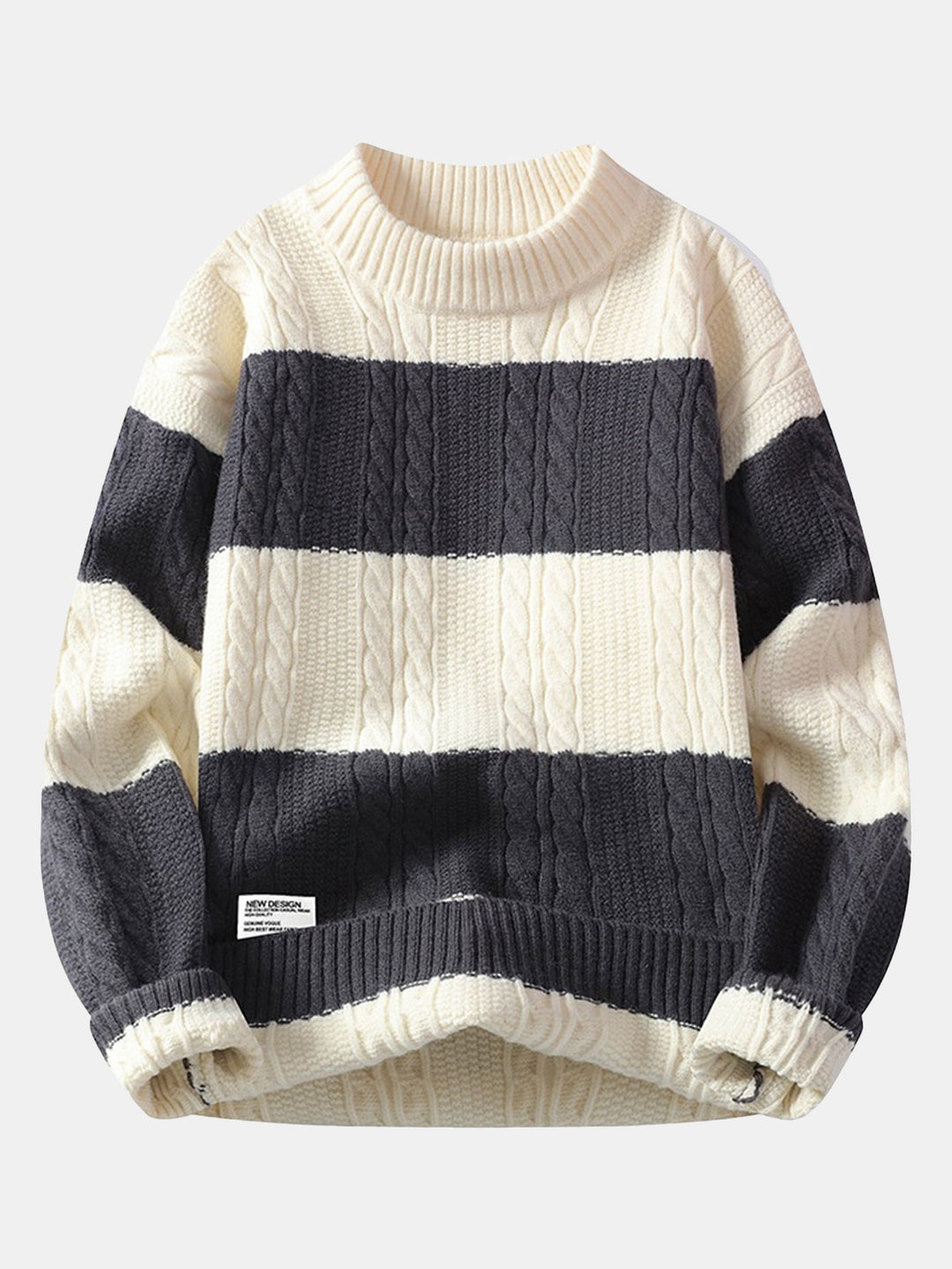 Striped Twist Jacquard Sweater