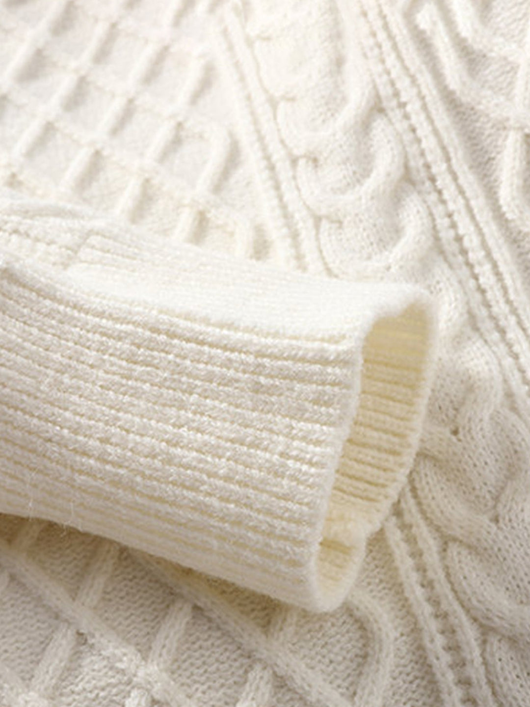 Geometric Jacquard Crew Neck Sweater