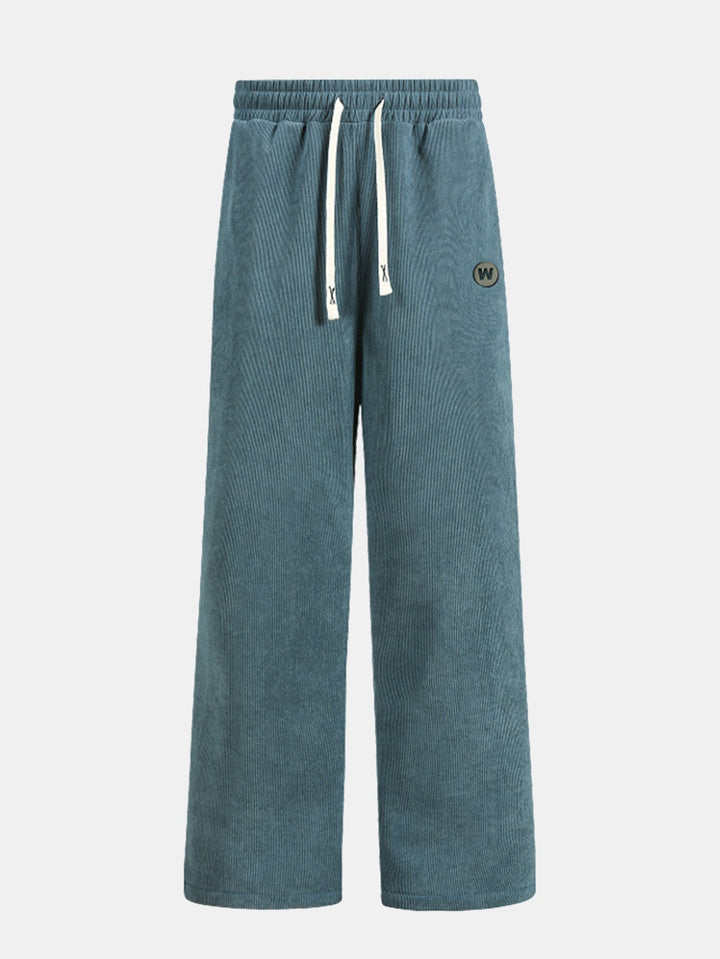 3 Pieces Teddy Fleece Lined Straight Leg Corduroy Pants