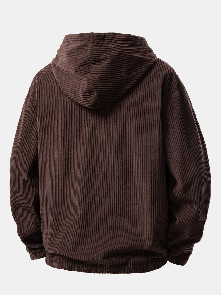 Corduroy Hoodie With Kangaroo Pocket & Corduroy Jogger Pants