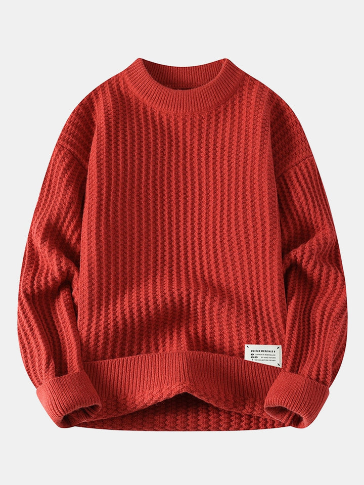 Waffle Crew Neck Sweater