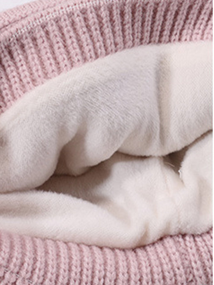 Funky Reindeer Festive Design Warm Winter Beanie Hat With Face Mask