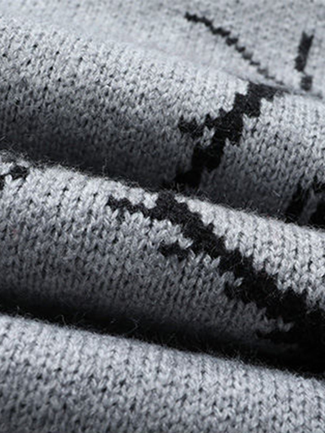 Japanese Cat Print Crew Neck Sweater