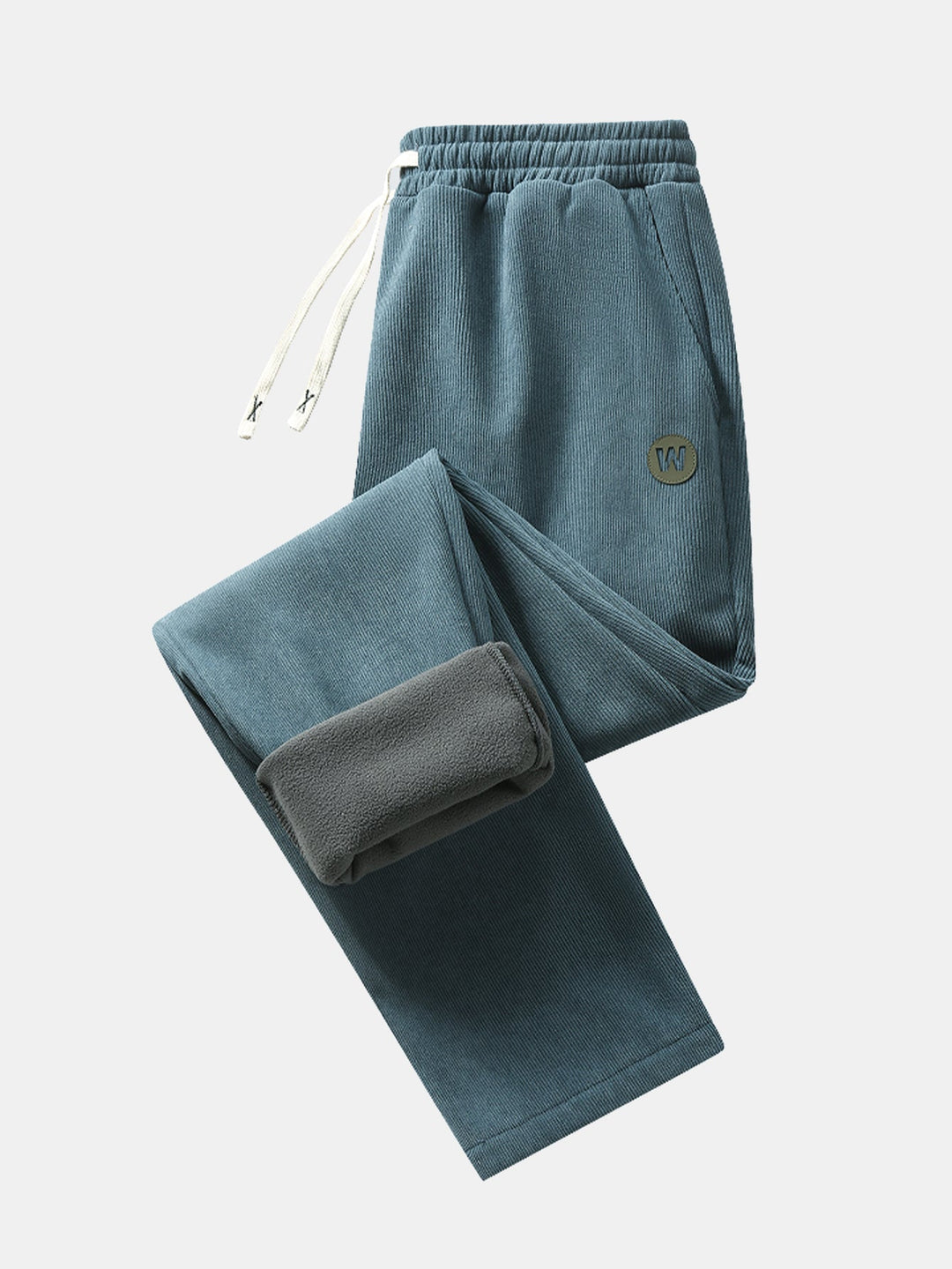 Teddy Fleece Lined Straight Leg Corduroy Pants