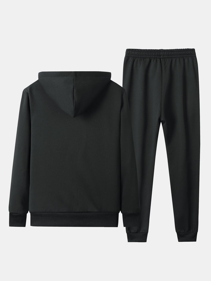 Teddy Lined Zip Up Hoodie & Jogger Pants