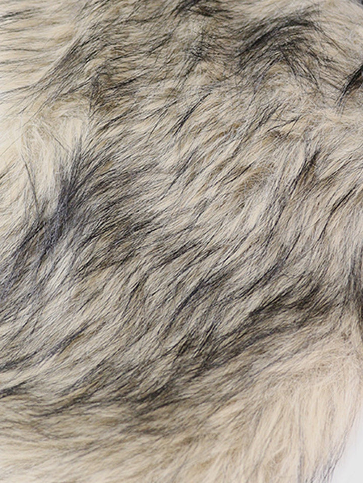 Faux Fur And Lambskin Fleece Patchwork Winter Thickened Warm Earflap Hat