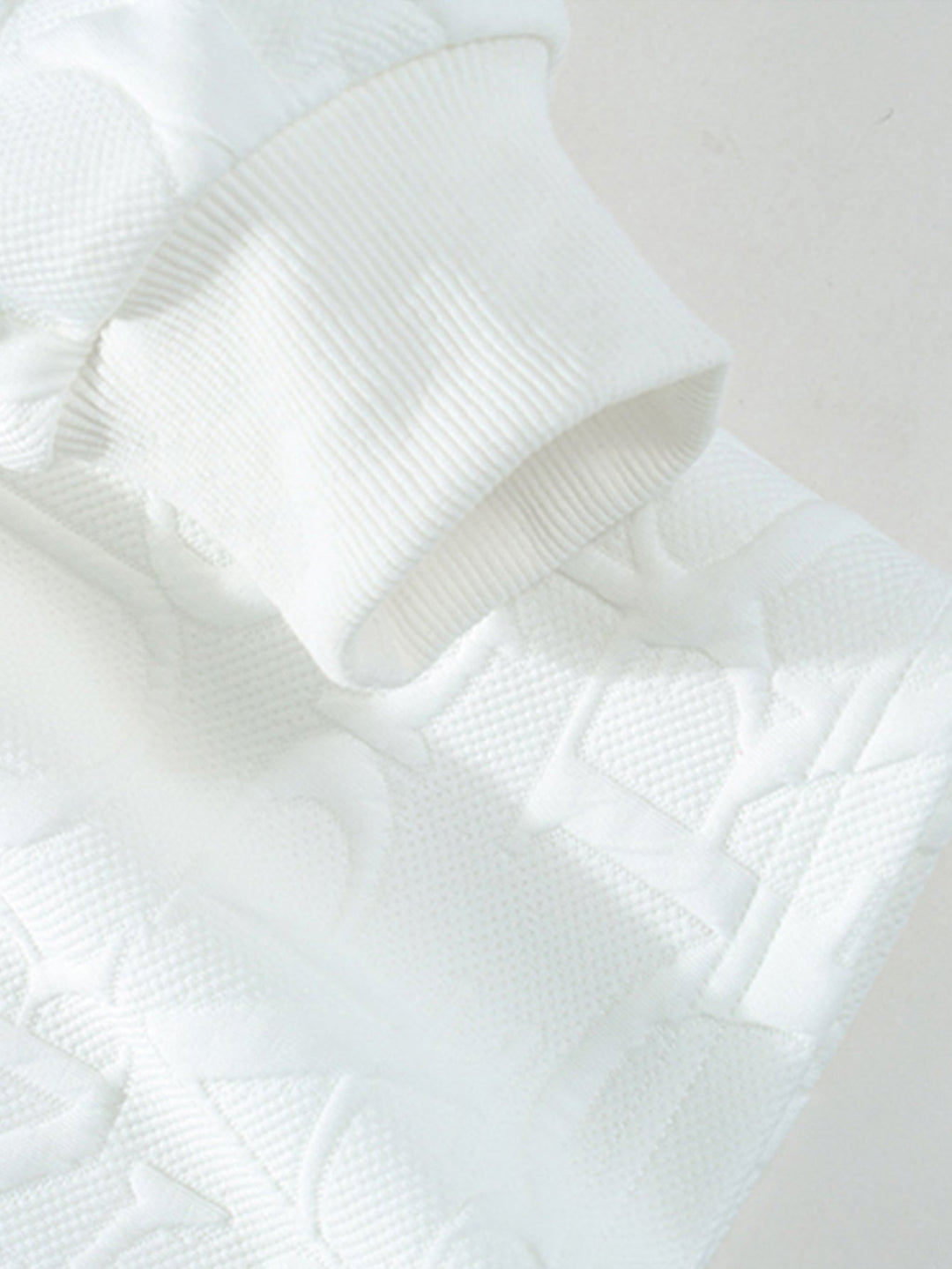 Letter Jacquard V Neck T-Shirt