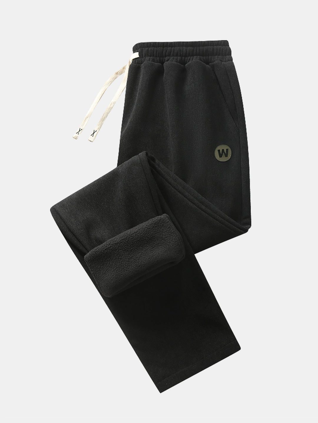 Teddy Fleece Lined Straight Leg Corduroy Pants