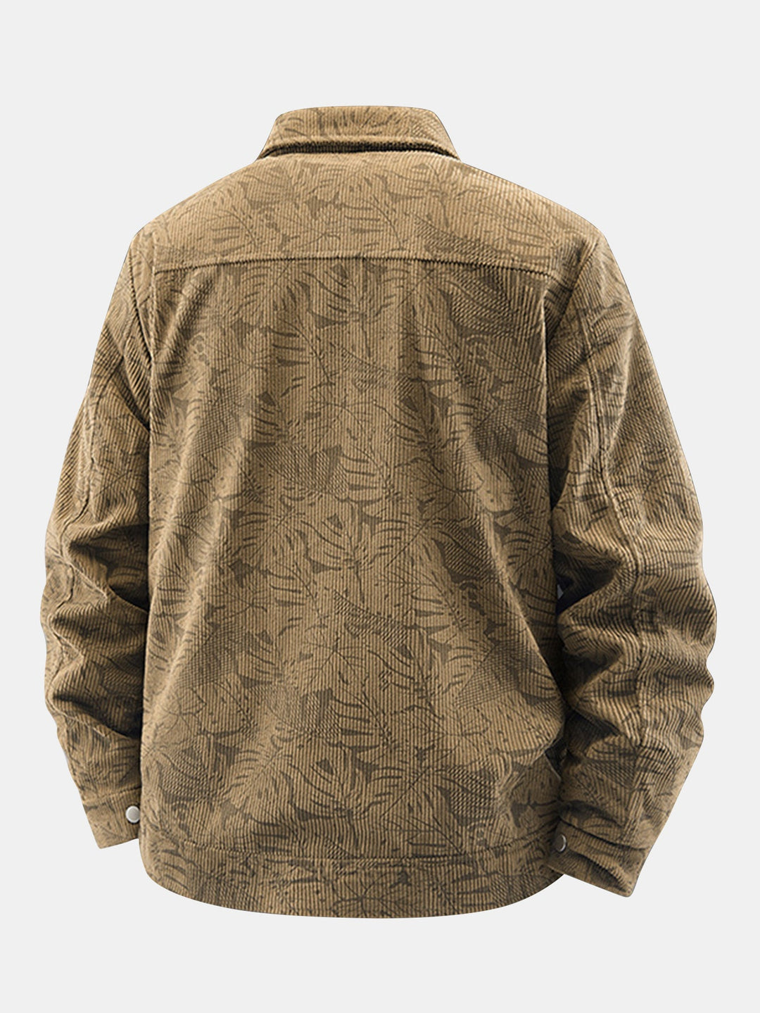 Leaf Print Corduroy Jacket