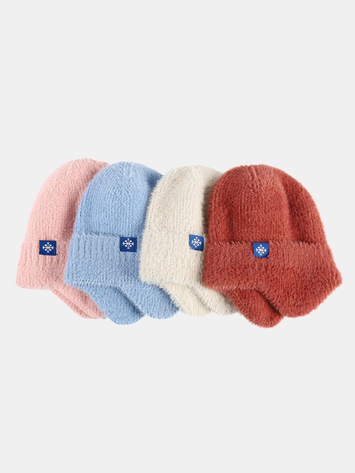 Winter Knit Beanie Hat With Ears Flaps Protection