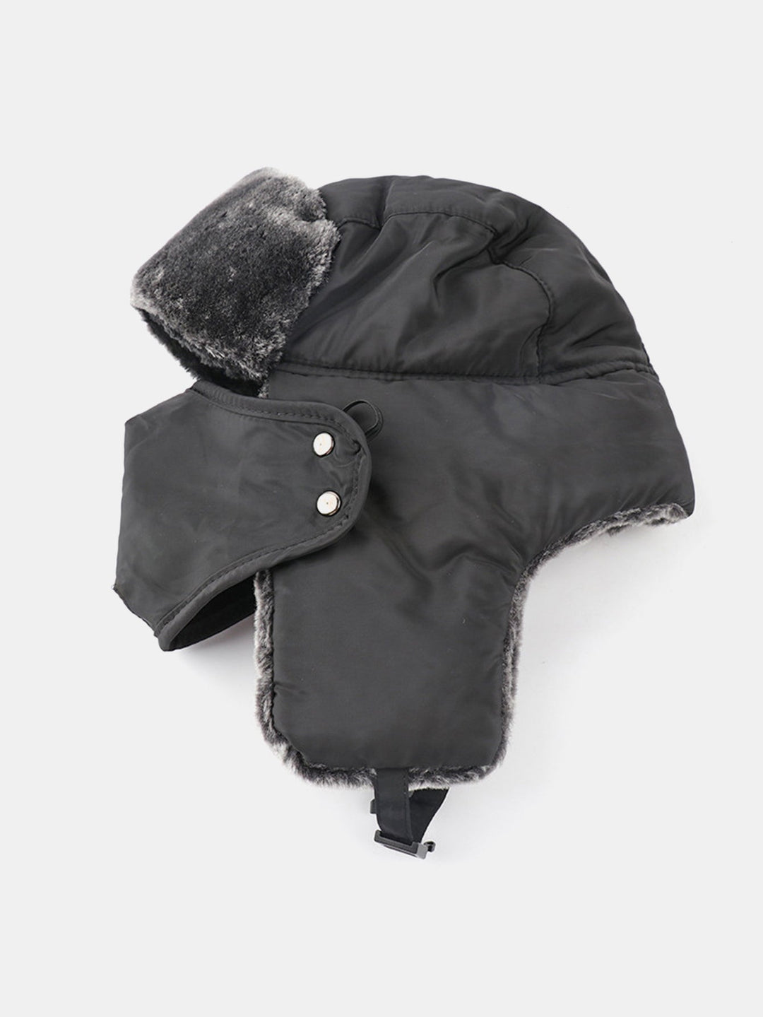 Outdoor Ski Protective Cap Warm Thick Leather Winter Hat With Face Mask