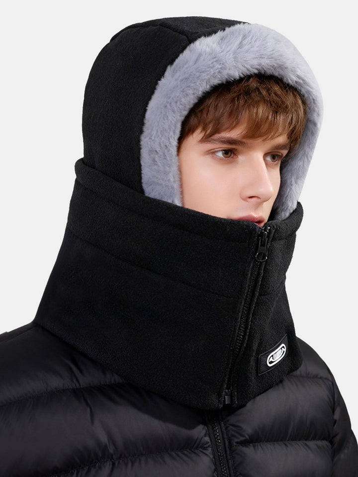 Zippered Windproof Thickened Warm Balaclava Hat