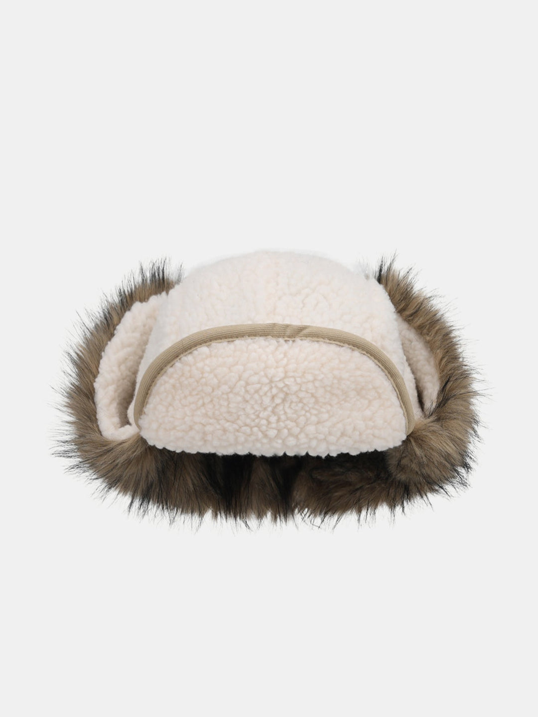 Faux Fur And Lambskin Fleece Patchwork Winter Thickened Warm Earflap Hat