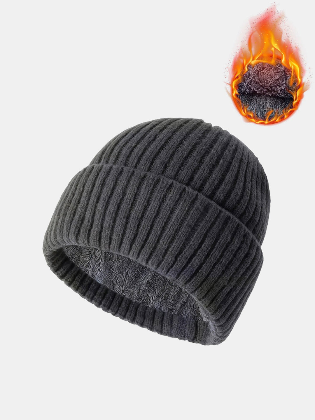 Unisex Warm Thick Windproof Knit Beanie Hat