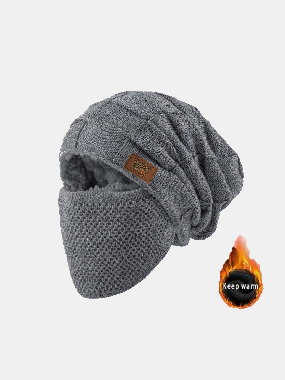 Warm Knitted Hat  Face Mask Set Lightweight Warm Ear Cheek Cover