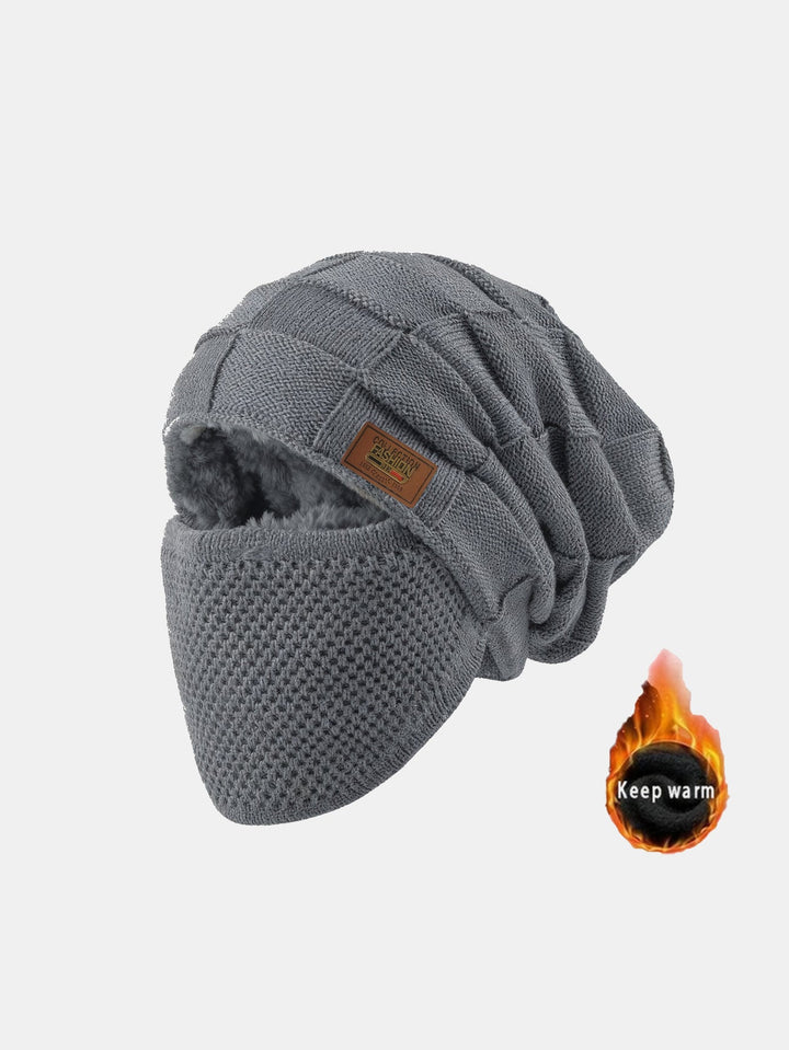 Warm Knitted Hat  Face Mask Set Lightweight Warm Ear Cheek Cover