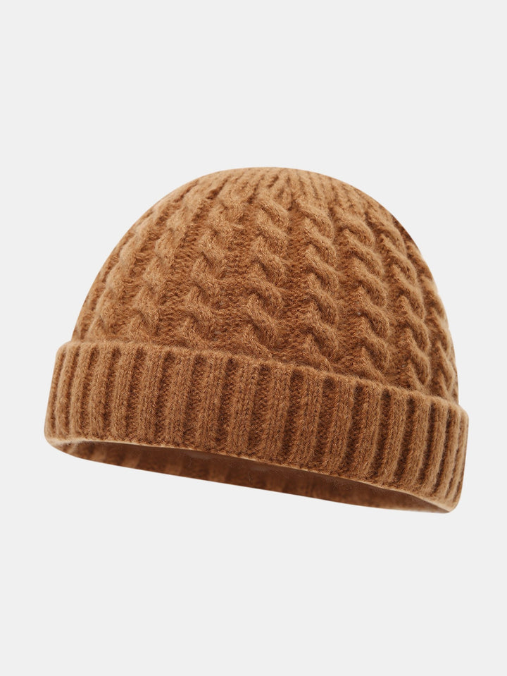 Warm Vintage Cable Knit Beanie Hat