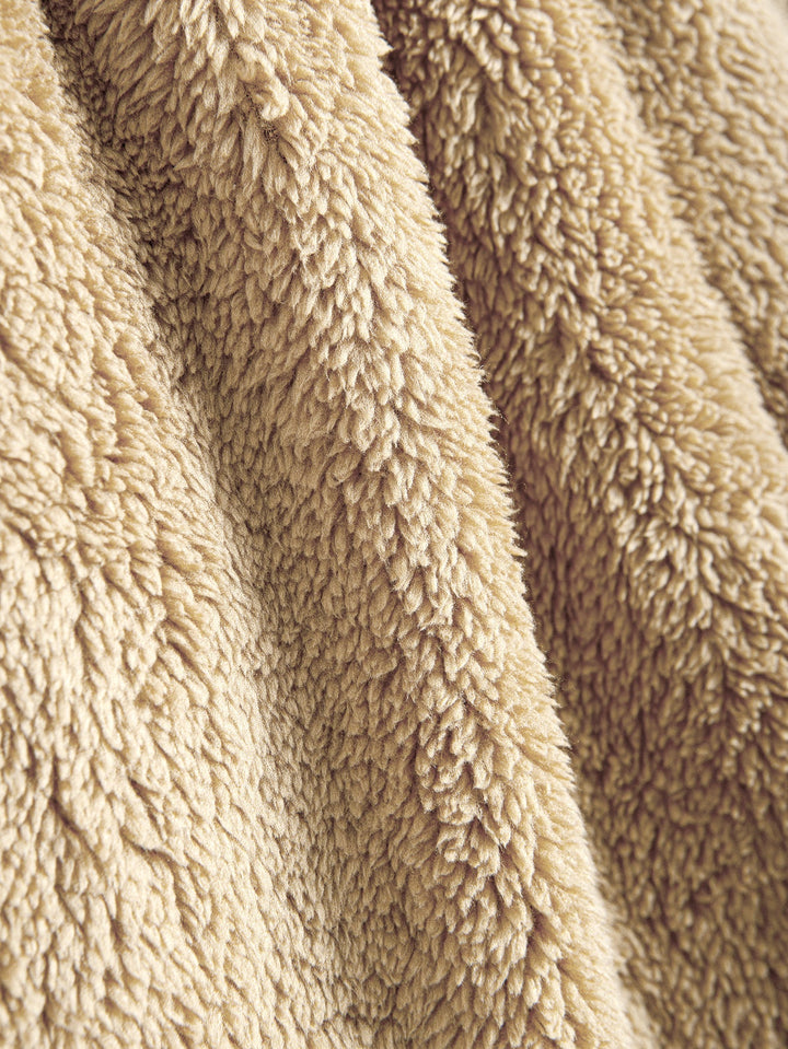 Basic Teddy Hoodie & Teddy Drawstring Shorts