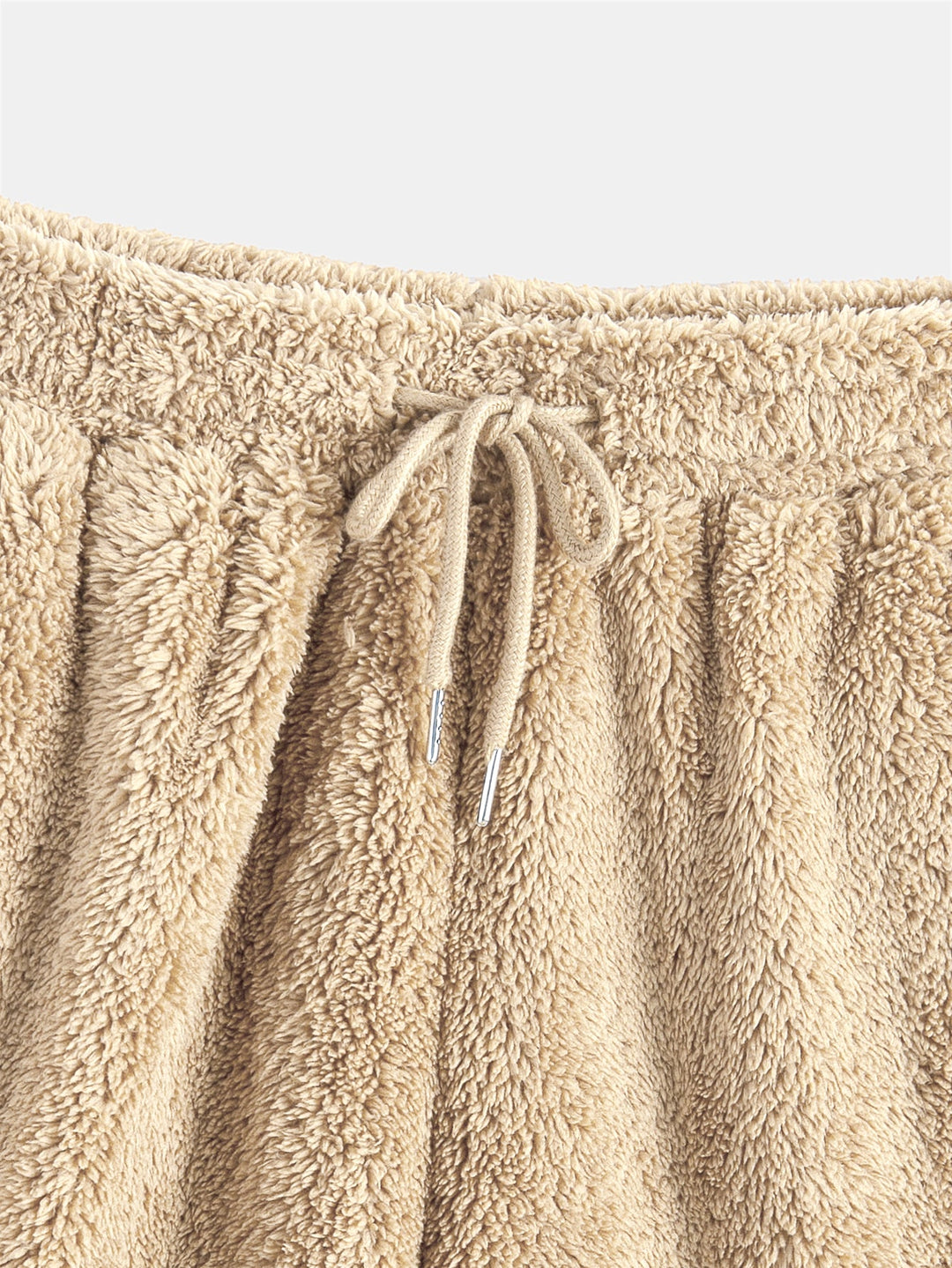 Basic Teddy Hoodie & Teddy Drawstring Shorts