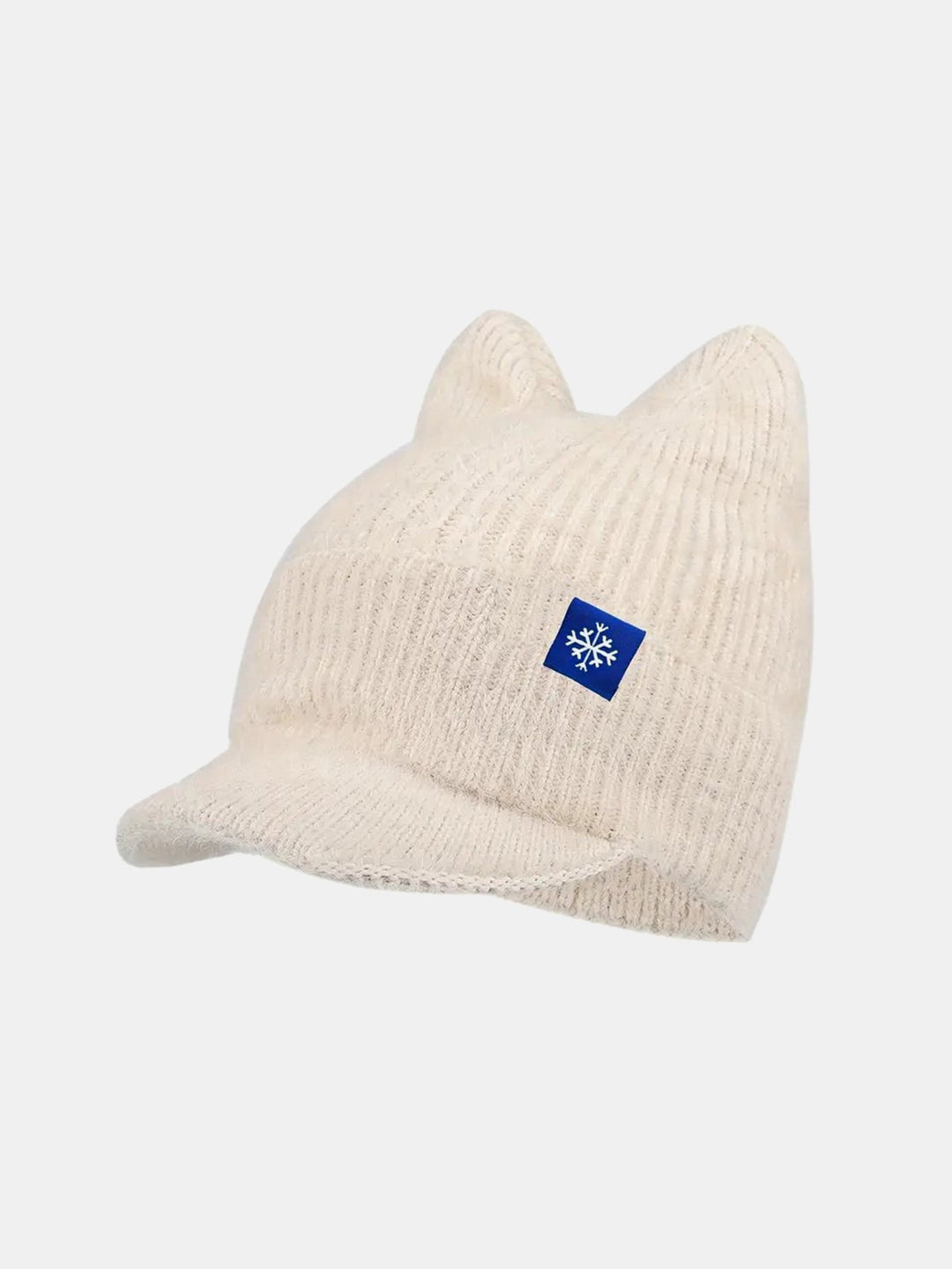 Winter Warm Knitted Hat With Brim – Soft And Cozy Cat Ear Design Cute Cold Weather Earflap Cap