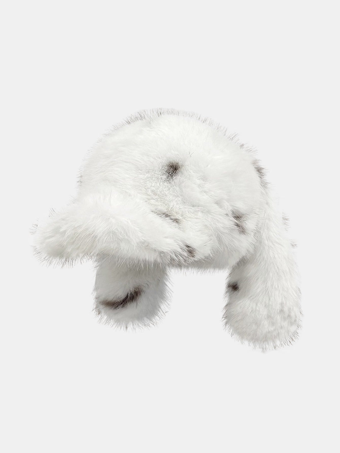 Retro Style Warm Baseball Cap With Fluffy Rabbit Ears Design