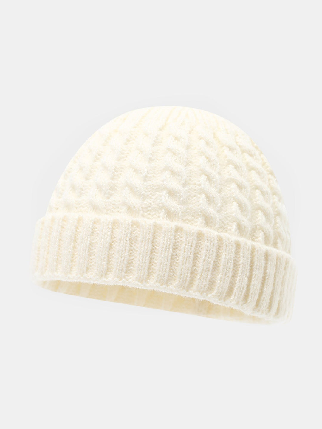 Warm Vintage Cable Knit Beanie Hat