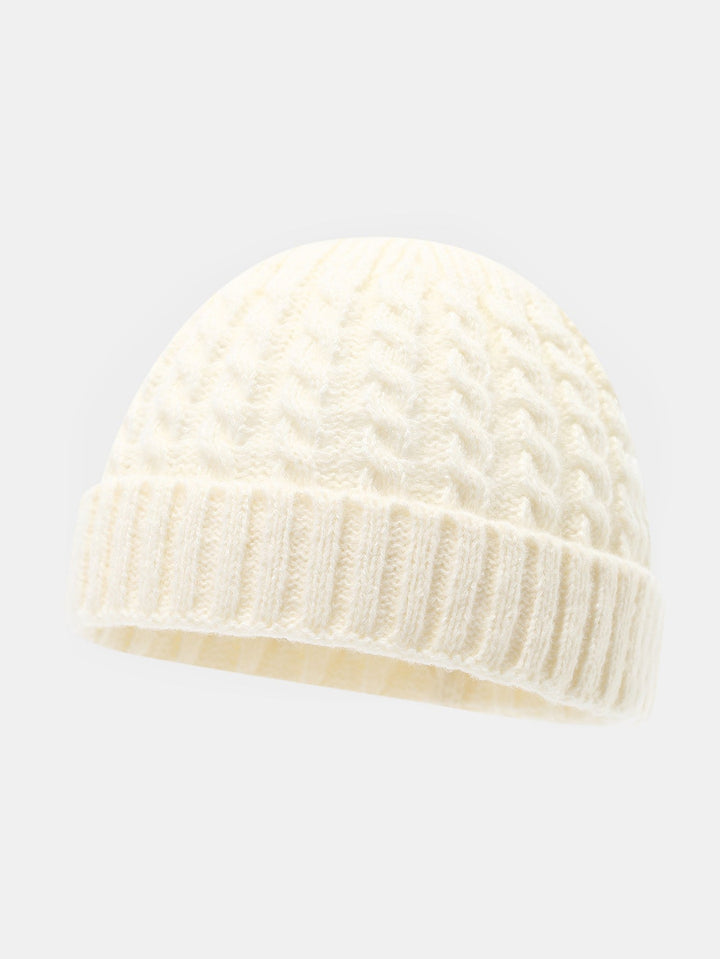 Warm Vintage Cable Knit Beanie Hat