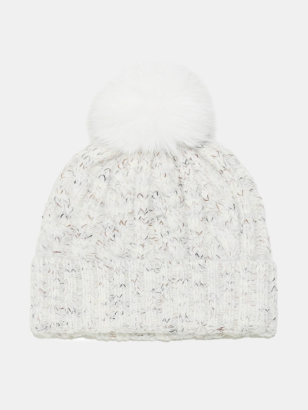 Warm Knitted Hat With Pompom