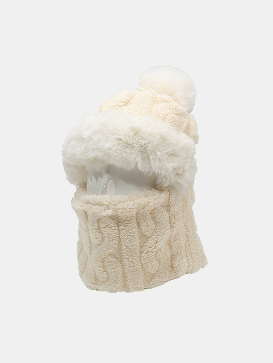 Winter Warm Thickened Full Coverage Fleece-Lined Balaclava Hat With Ear Flap Face Mask