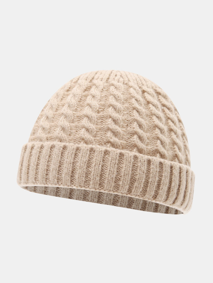 Warm Vintage Cable Knit Beanie Hat