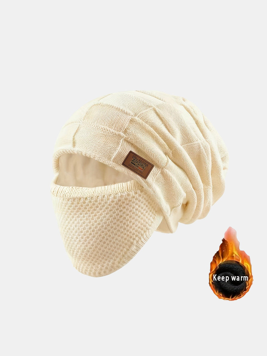 Warm Knitted Hat  Face Mask Set Lightweight Warm Ear Cheek Cover