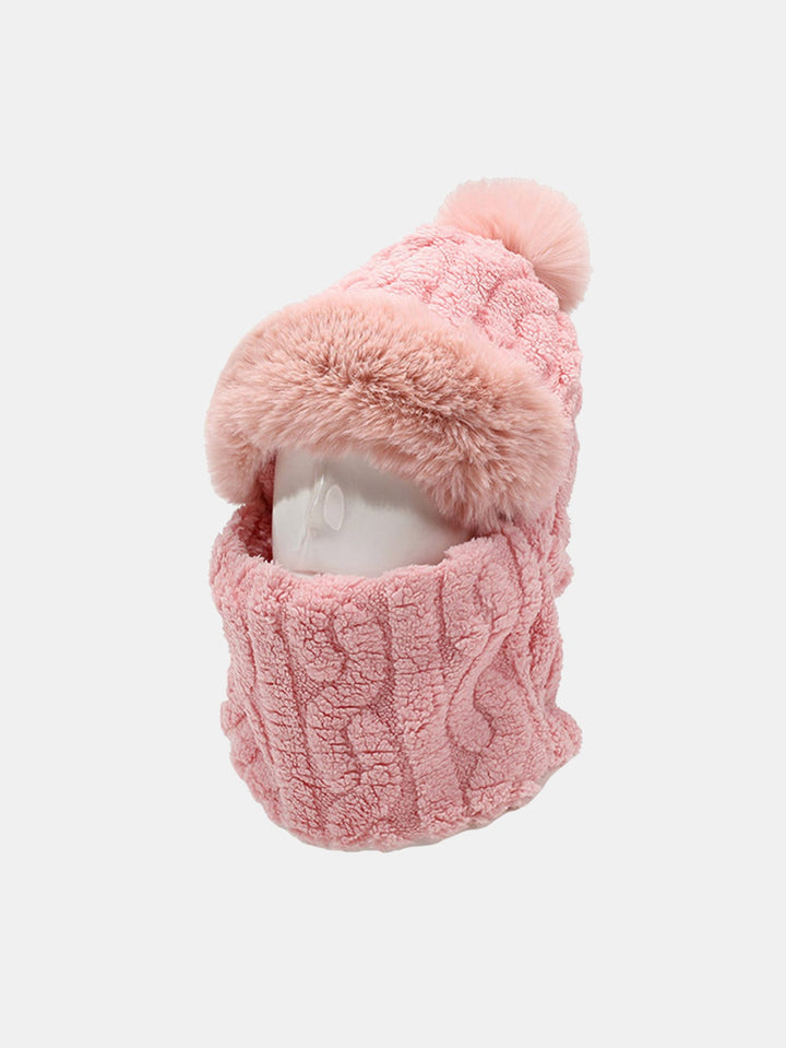 Winter Warm Thickened Full Coverage Fleece-Lined Balaclava Hat With Ear Flap Face Mask