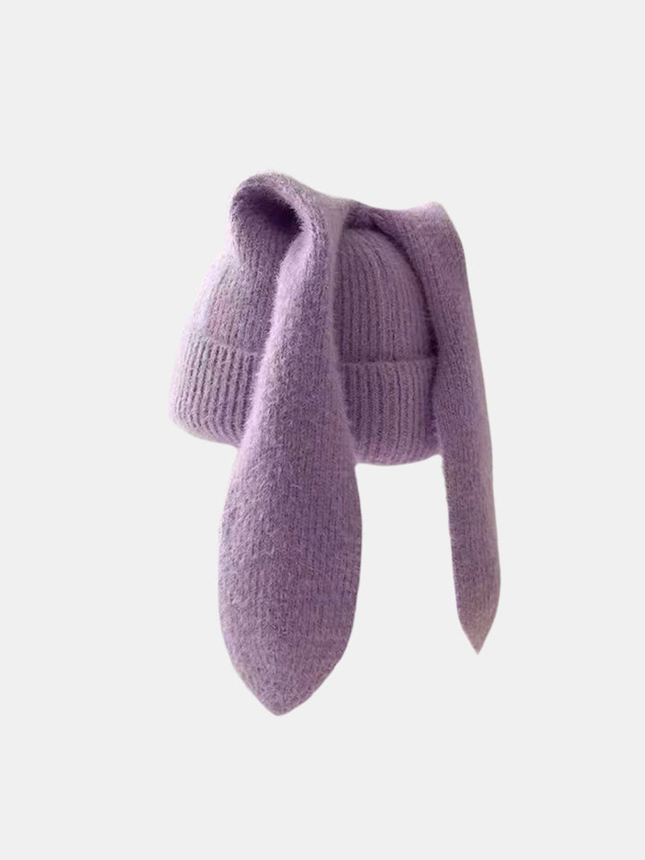 Cozy Knitted Bunny Ears Beanie Hat