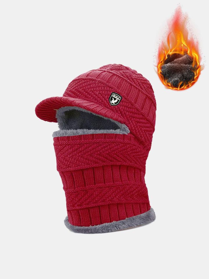 Winter Warm Knitted Pullover Hood With Ear And Neck Protection