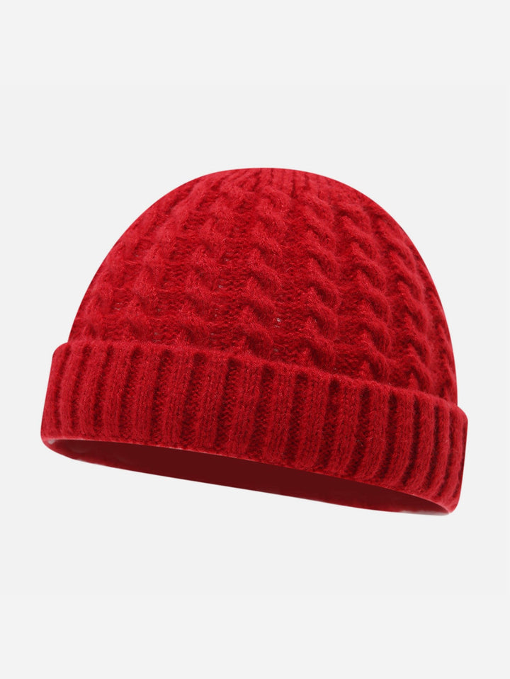 Warm Vintage Cable Knit Beanie Hat