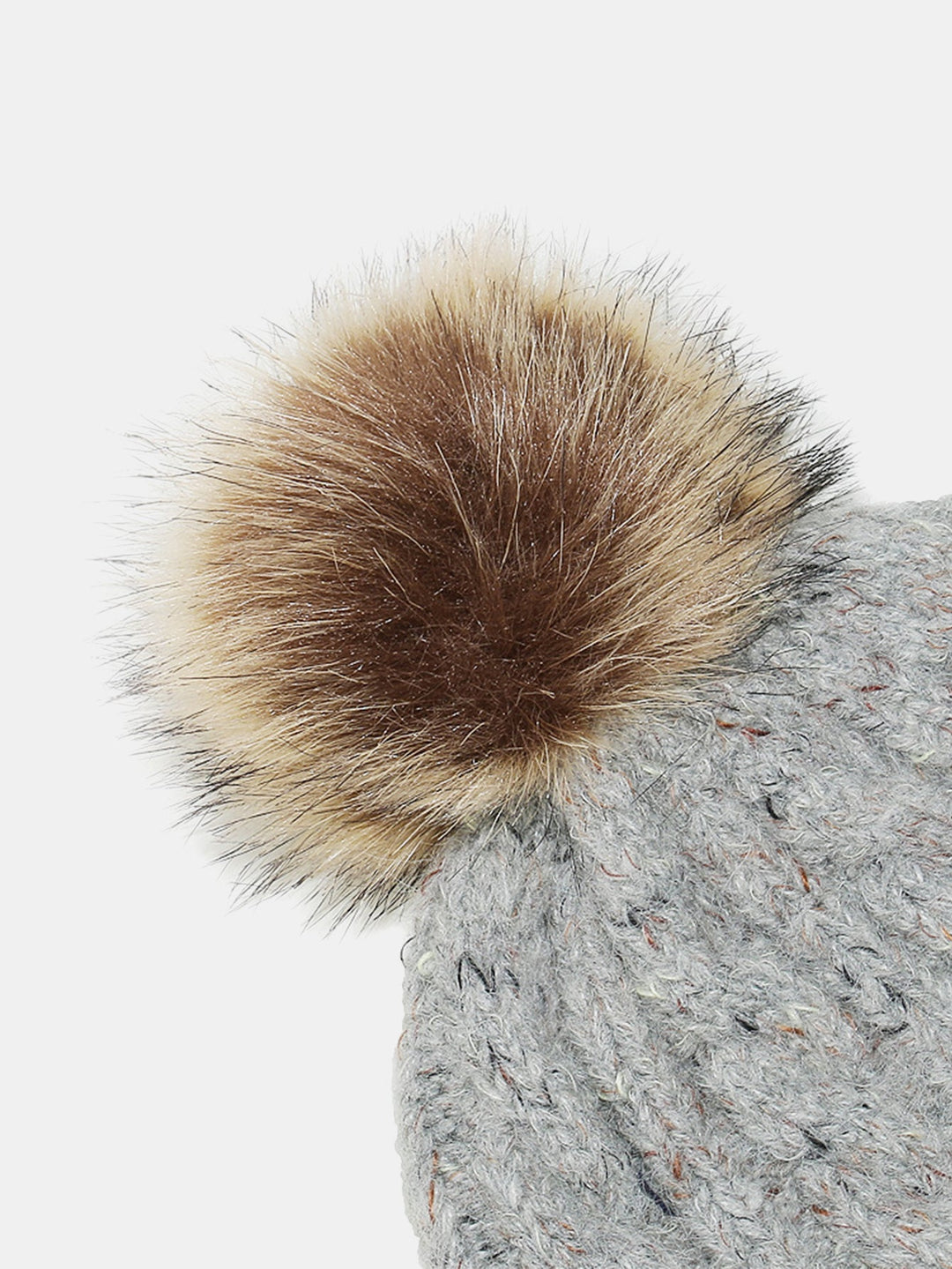 Warm Knitted Hat With Pompom